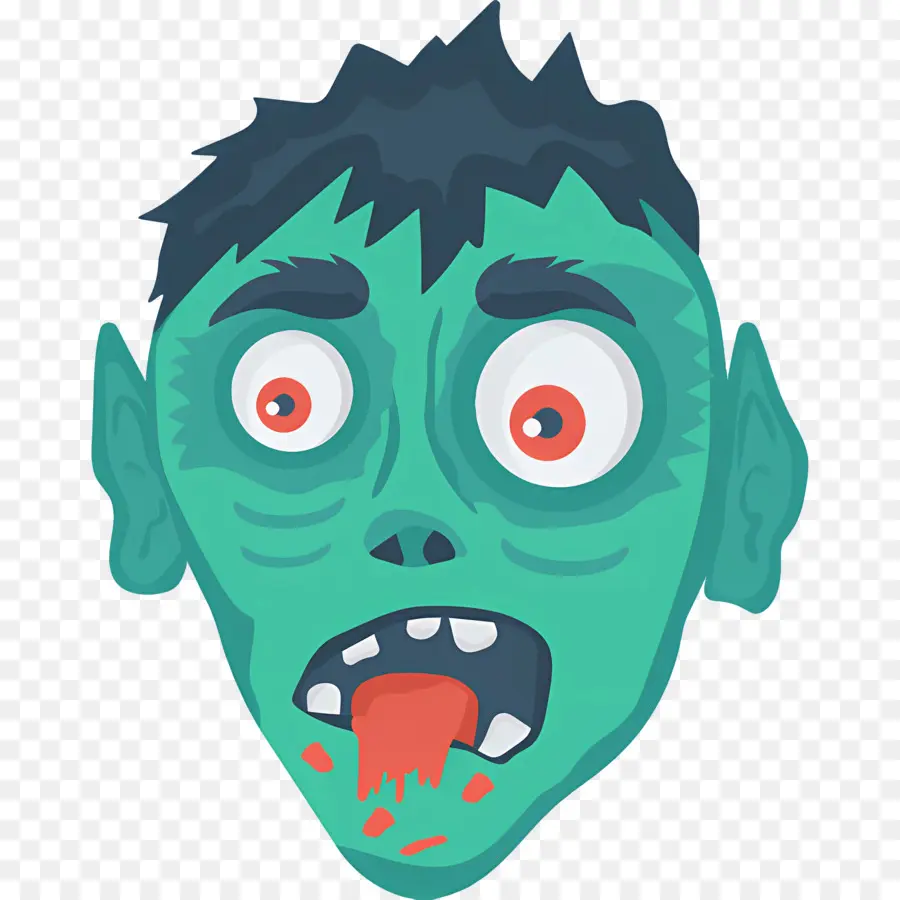 Zombi D'halloween，Visage De Zombie PNG