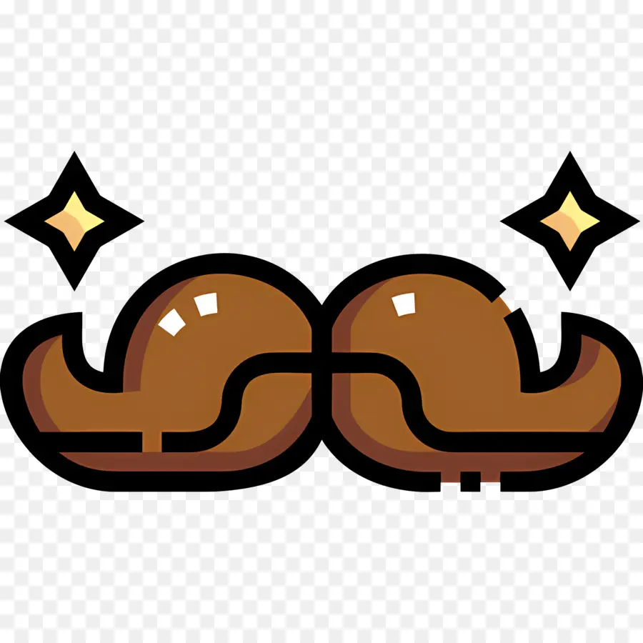 Moustache，Moustache Brune PNG