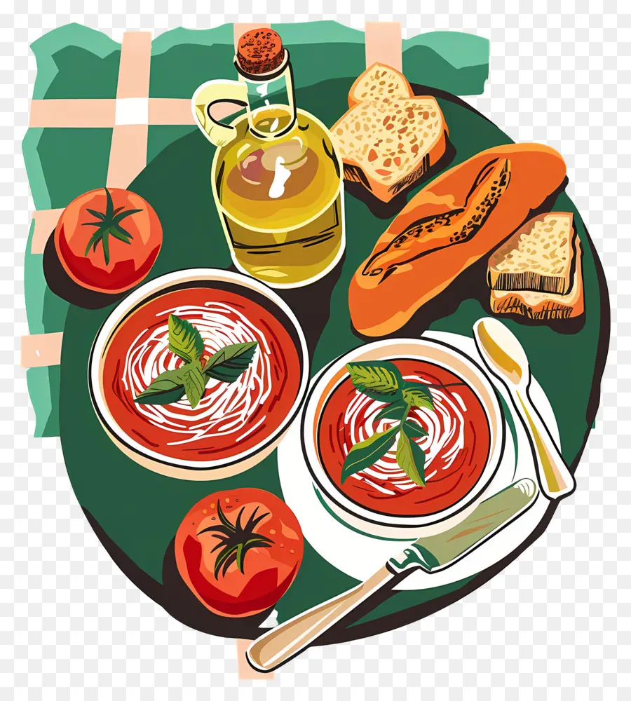 Table De Pique Nique，Soupe à La Tomate PNG