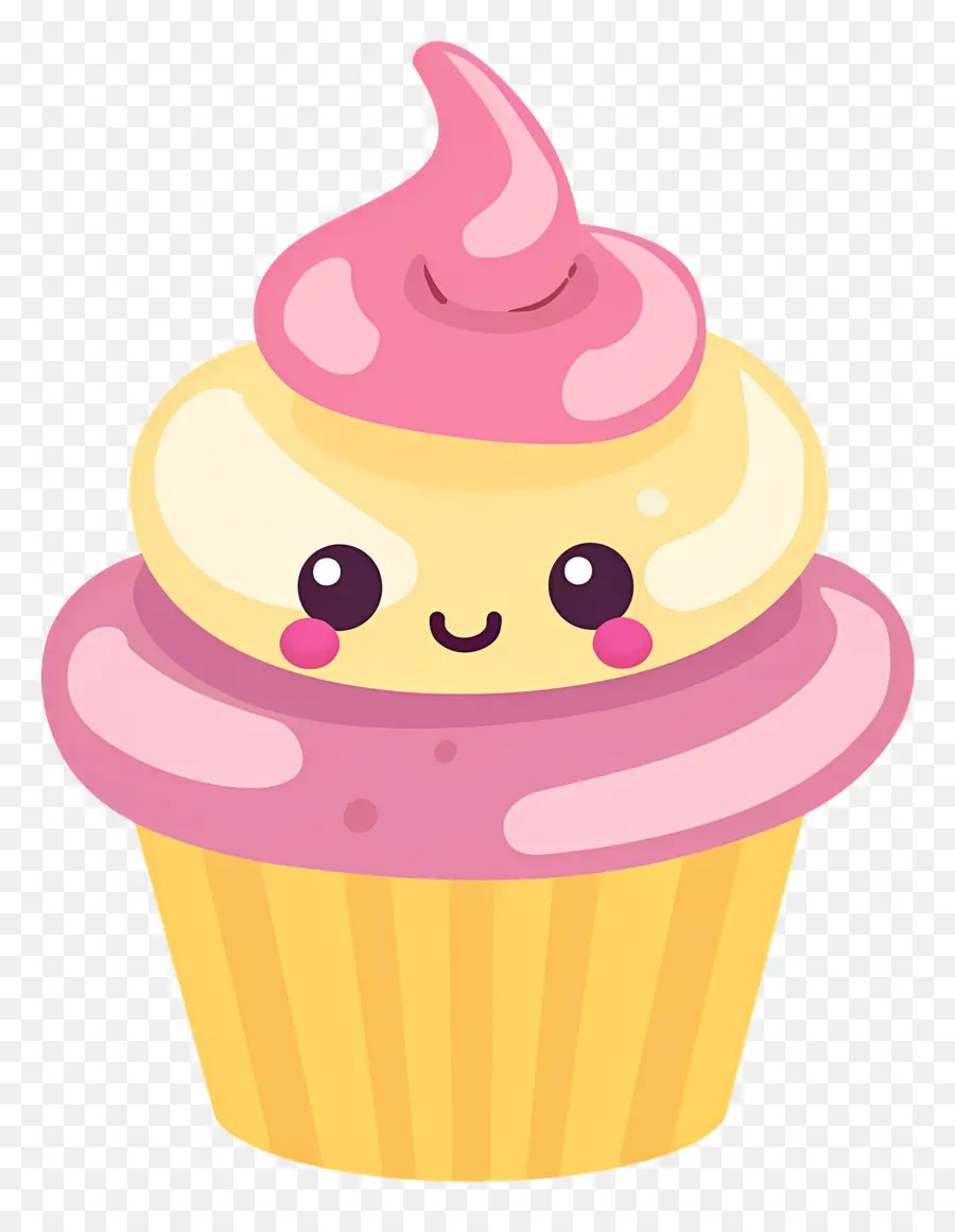 Cupcake Kawaii，Petit Gâteau Mignon PNG