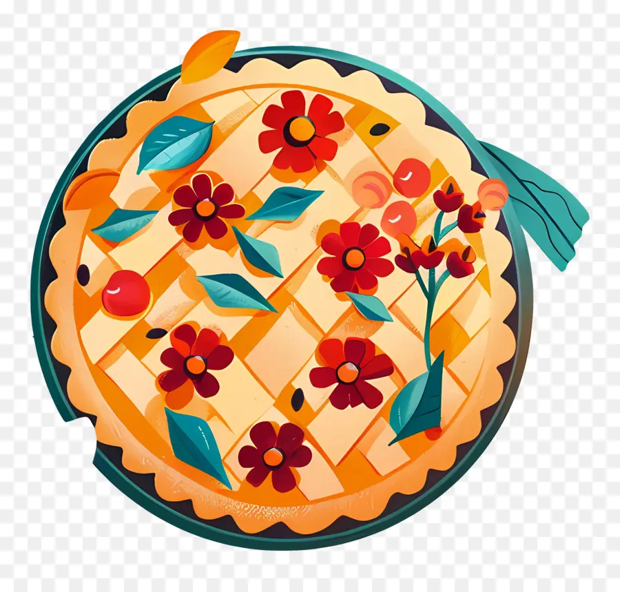 Tarte De Thanksgiving，Tarte Décorative PNG