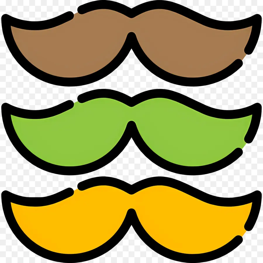 Moustache，Moustaches Colorées PNG