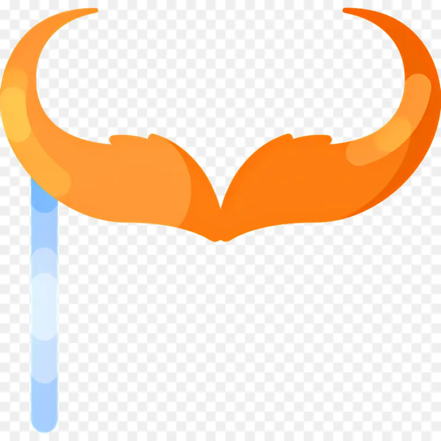 Moustache，Masque Orange PNG