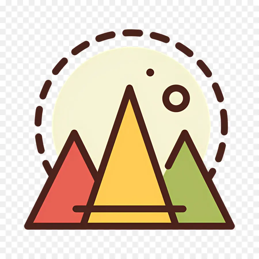 Symbole De La Montagne，Montagnes Géométriques PNG