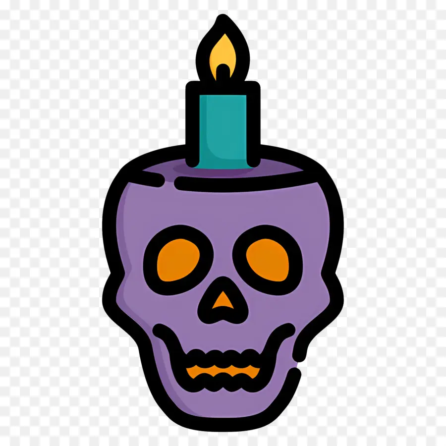 Bougies D'halloween，Bougie Crâne PNG