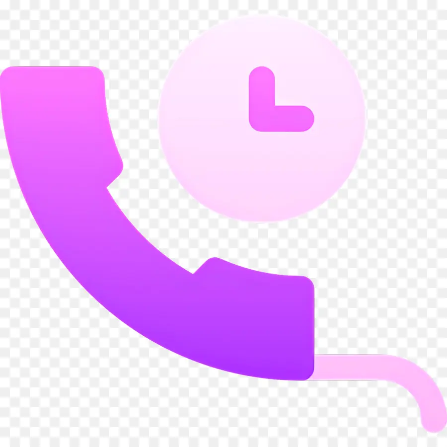 Symbole D'appel Téléphonique，Téléphone Avec Horloge PNG