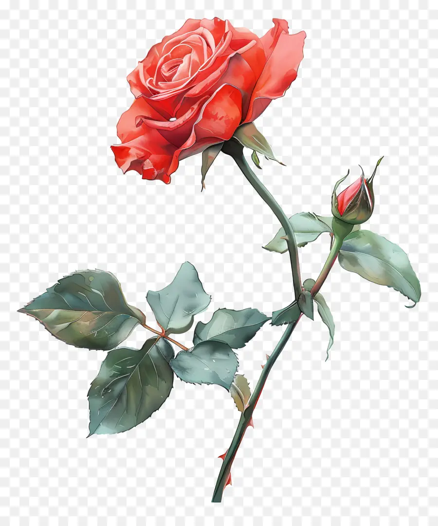 Aquarelle Rose，Roses PNG