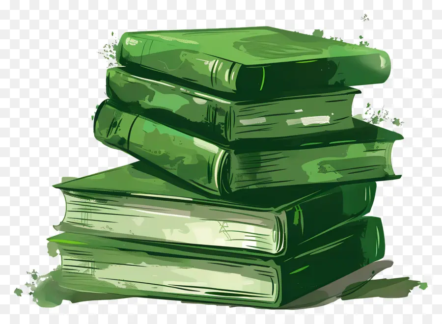 Livres Verts，Empiler PNG