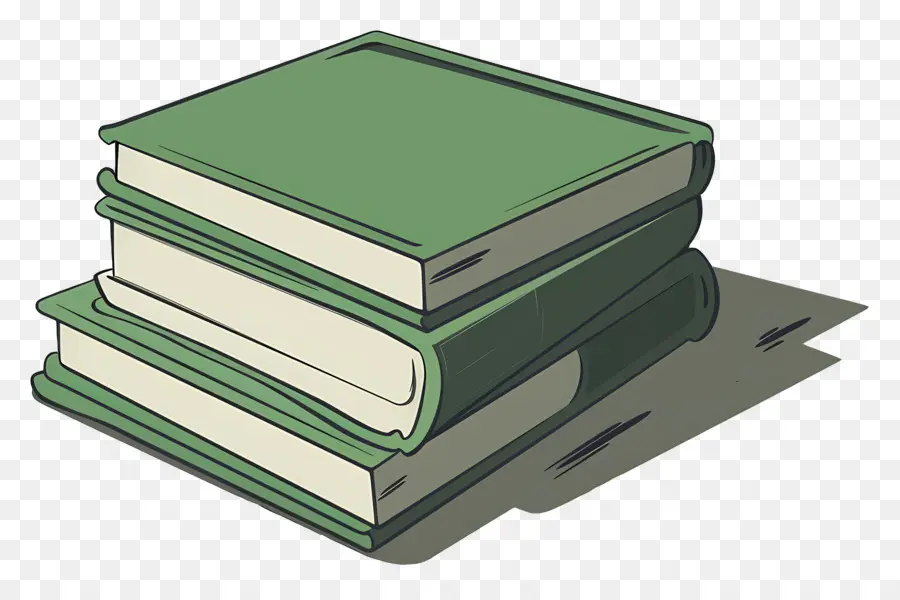 Livres Verts，Pile De Livres PNG