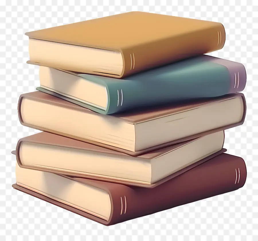 Livres Animés，Pile De Livres PNG