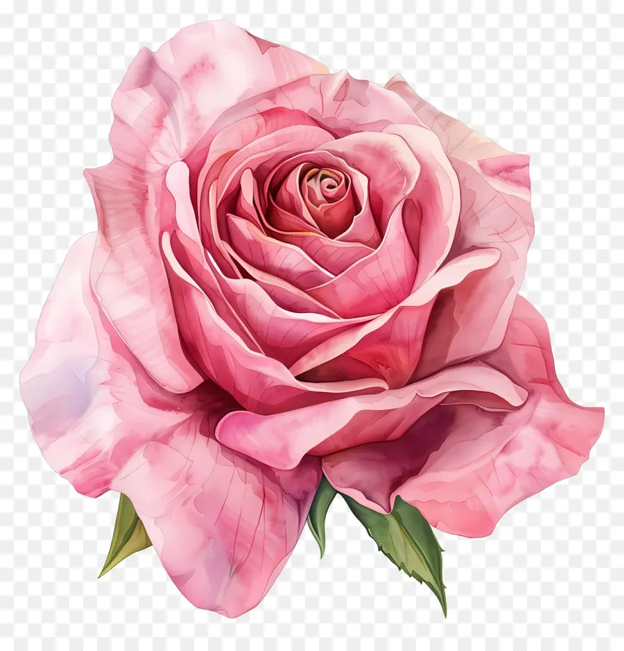 Aquarelle Rose，Rose Rose PNG