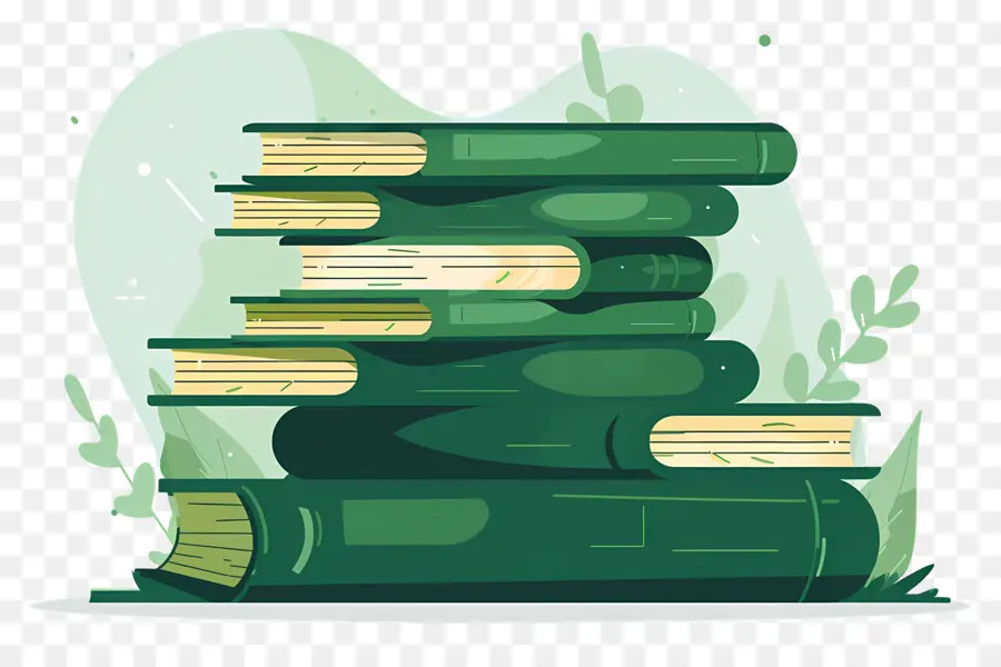 Livres Verts，Empiler PNG