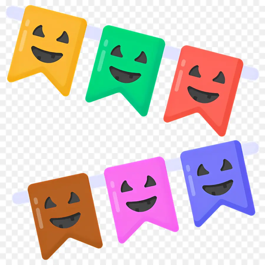 Banderole D'halloween，Drapeaux D'halloween PNG