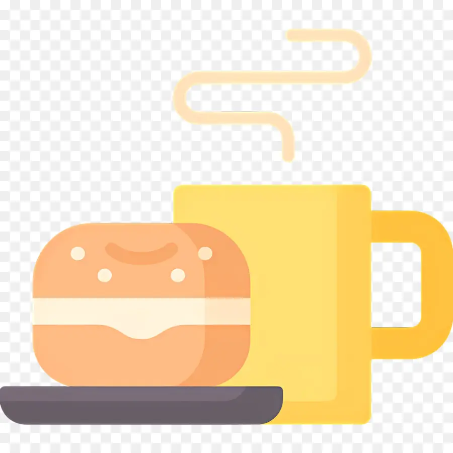 Petit Déjeuner Au Café，Café Et Beignet PNG