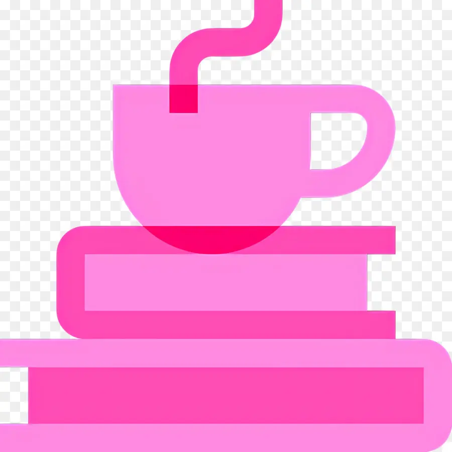 Livre Et Café，Coupe Rose PNG