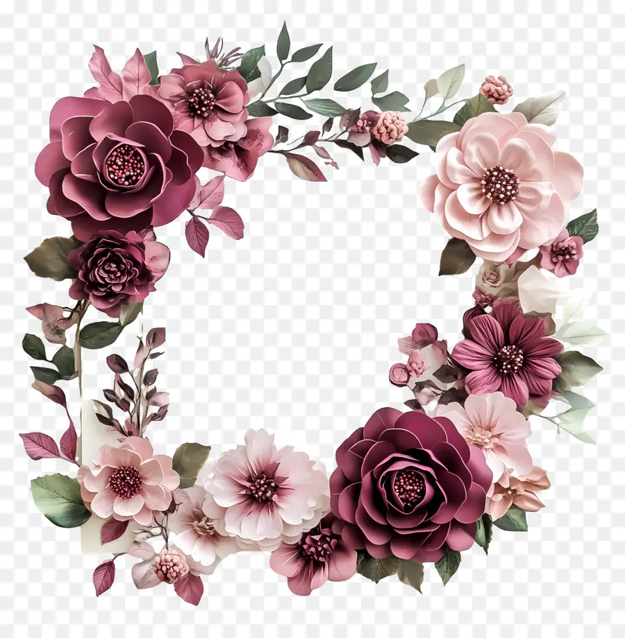 Fleurs De Mariage，Couronne De Fleurs PNG