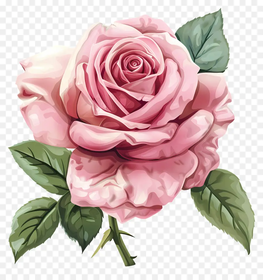 Aquarelle Rose，Rose Rose PNG