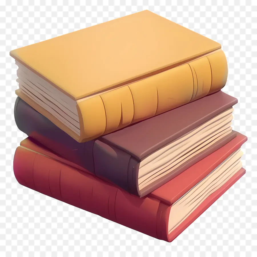 Livres Animés，Pile De Livres Pastel PNG