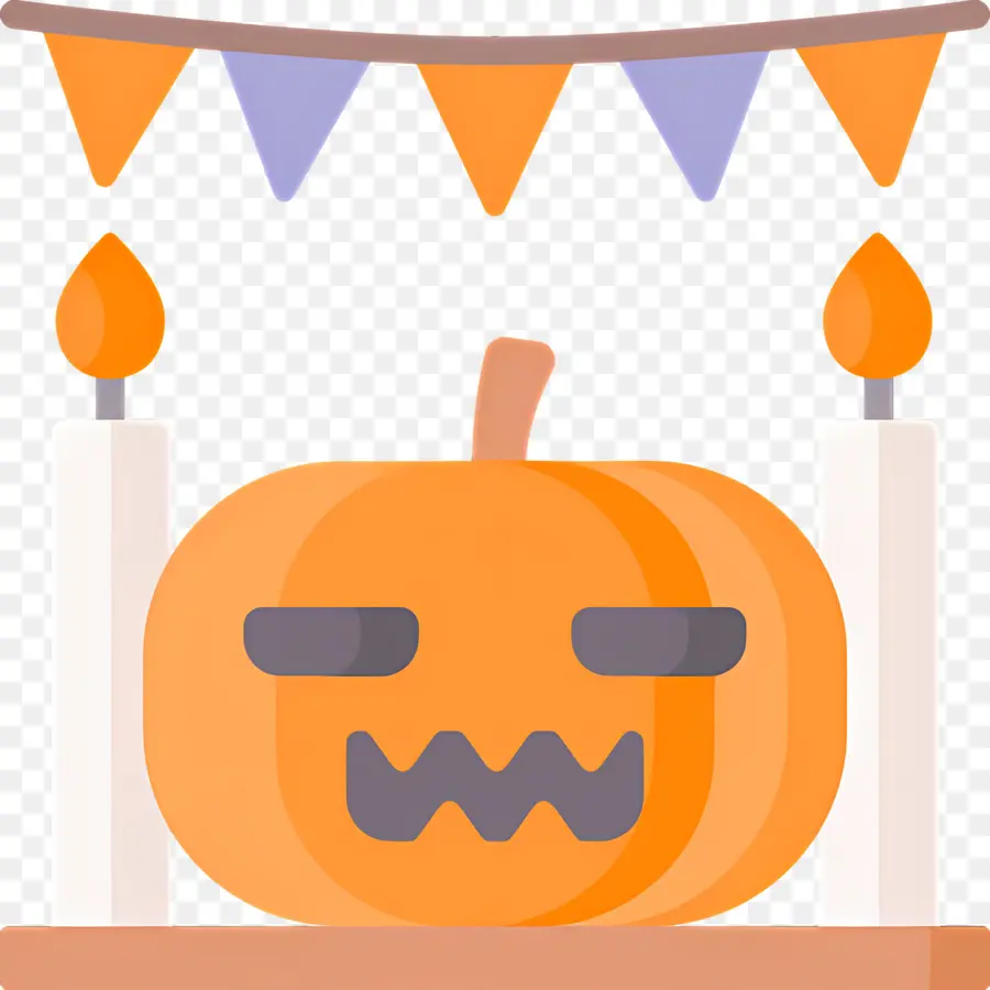 Banderole D'halloween，Citrouille PNG