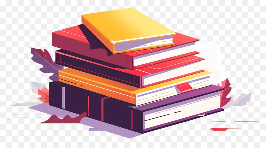 Icône De Livres，Pile De Livres Colorés PNG