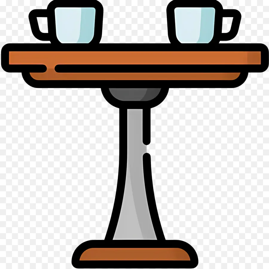 Table Basse，Tasses Sur Table Ronde PNG