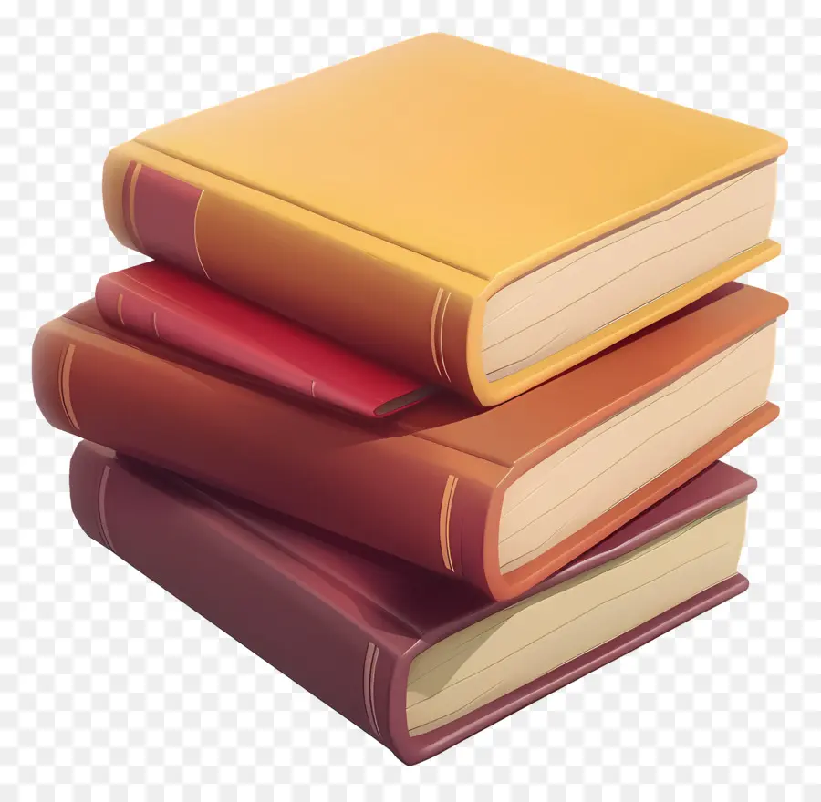 Livres Animés，Pile De Livres Pastel PNG