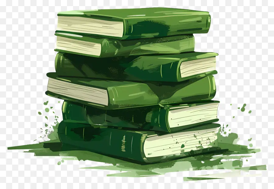 Livres Verts，Empiler PNG