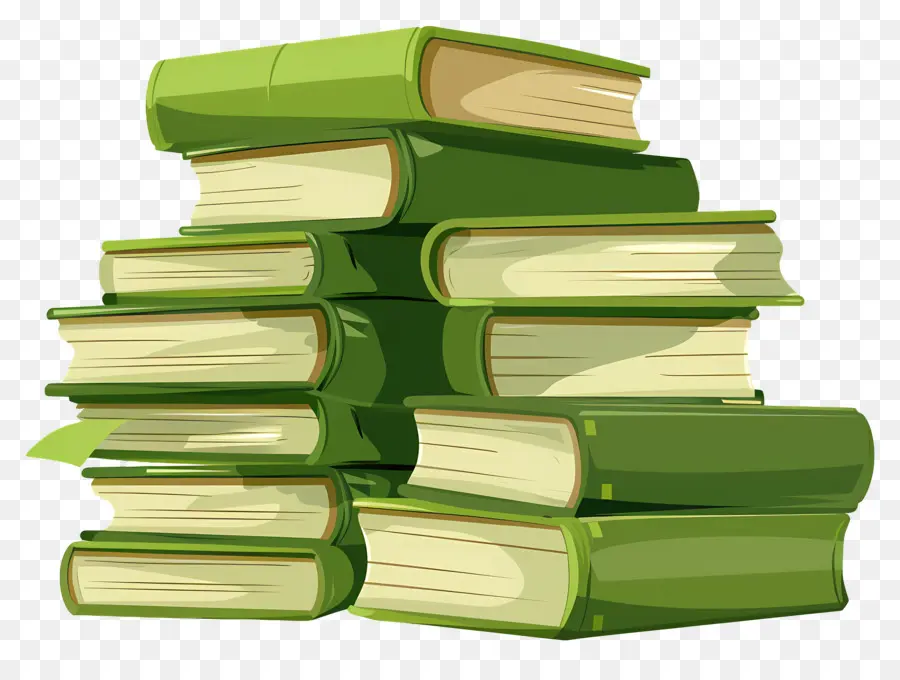 Livres Verts，Empiler PNG