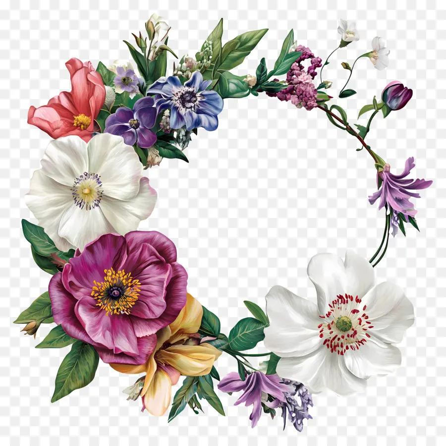 Fleurs De Mariage，Couronne Florale PNG