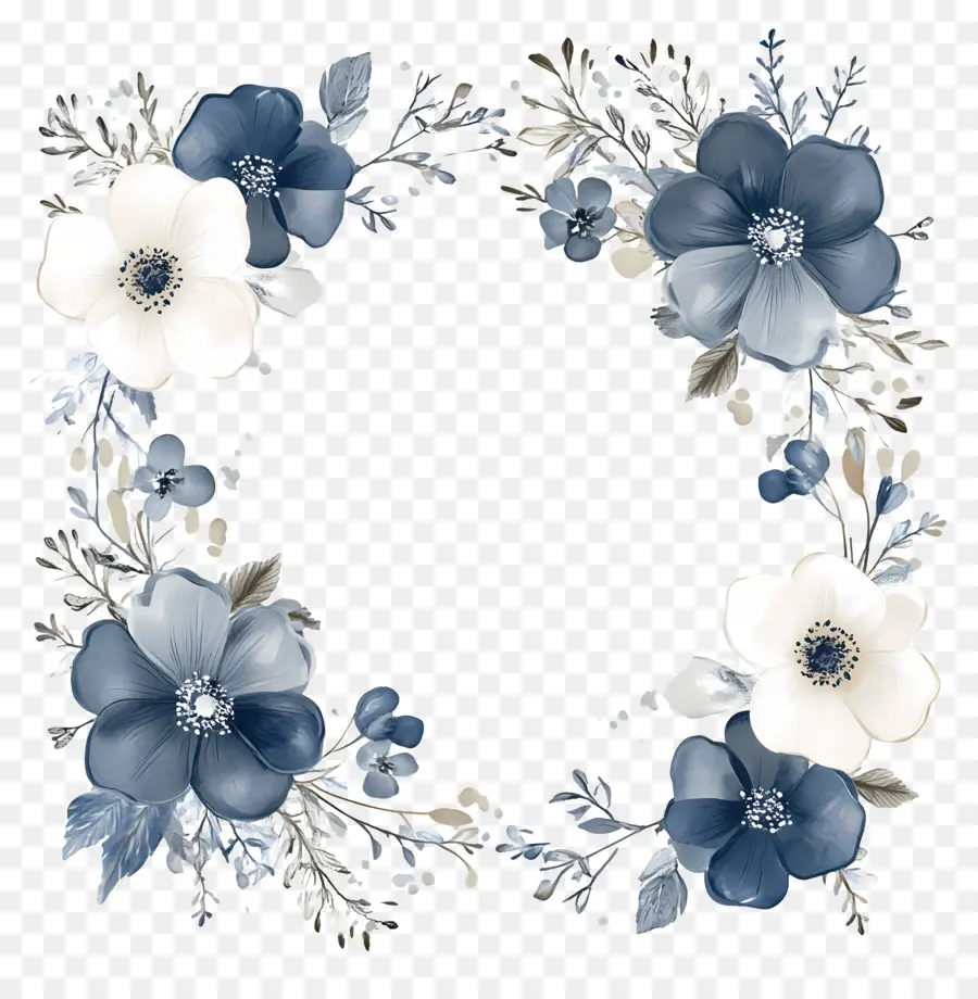 Fleurs De Mariage，Fleurs Bleues PNG