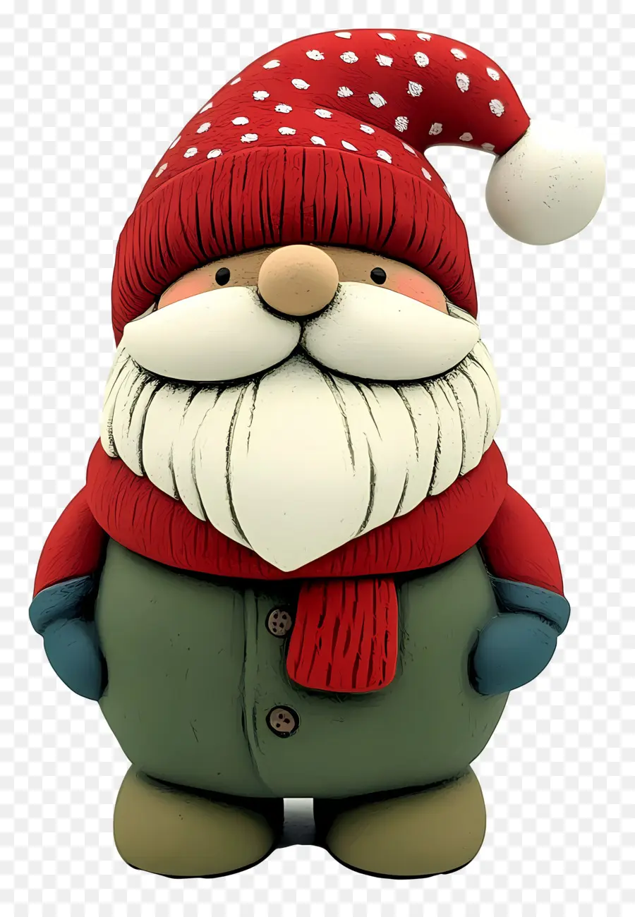 Gnome De Noël，Père Noël Gnome Avec écharpe PNG