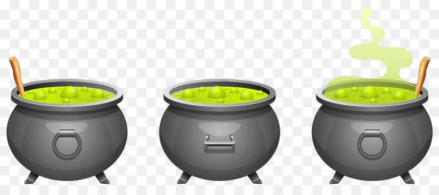 Chaudron D'halloween，Chaudrons à Potion Verte PNG