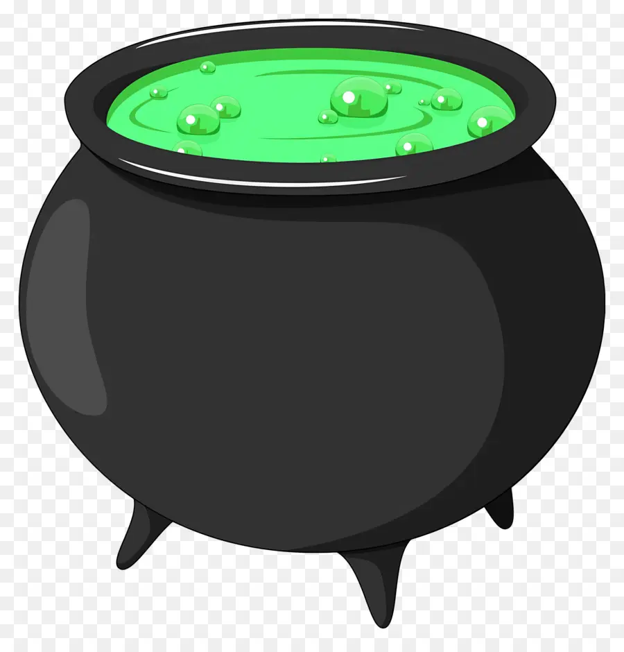 Chaudron D'halloween，Chaudron Avec Du Liquide Vert PNG