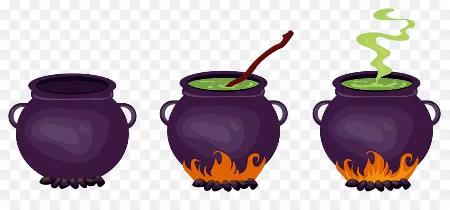 Potion D'halloween，Chaudron Violet PNG