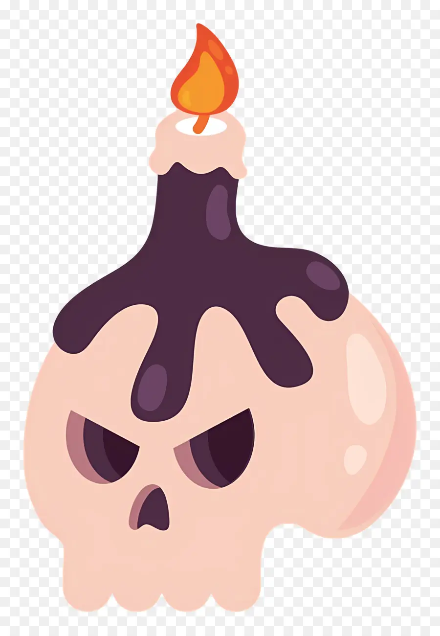 Bougie D'halloween，Bougie Crâne PNG