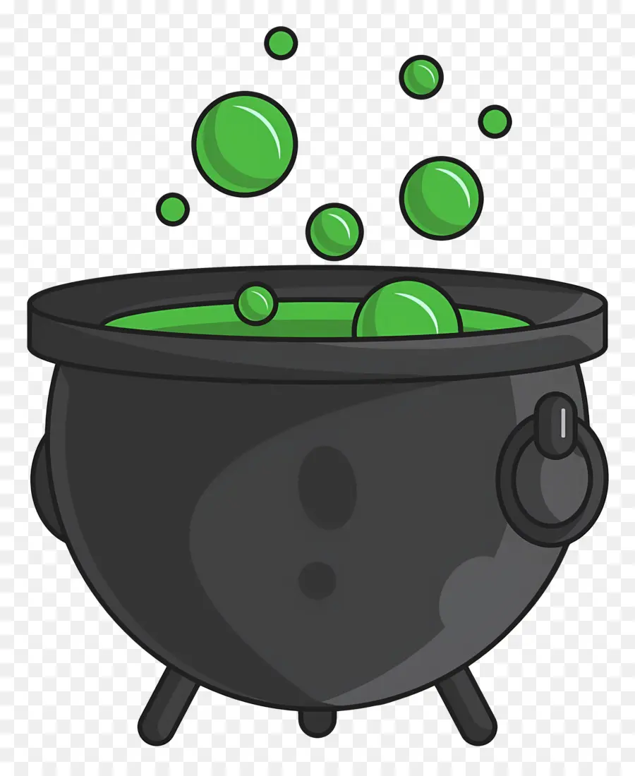 Chaudron D'halloween，Chaudron Avec Potion Verte PNG