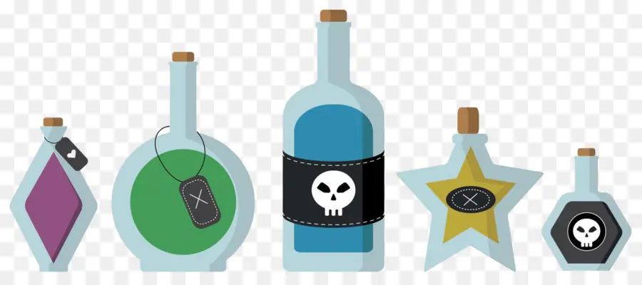 Potion D'halloween，Bouteilles De Potions PNG