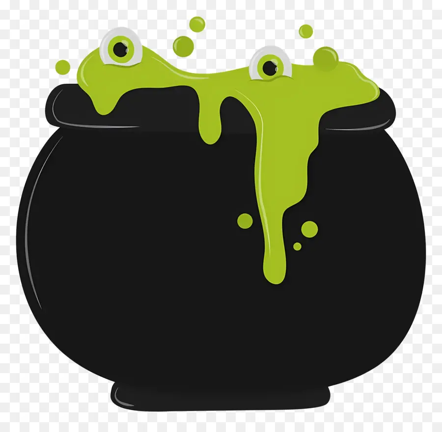 Chaudron D'halloween，Chaudron Avec Du Slime PNG