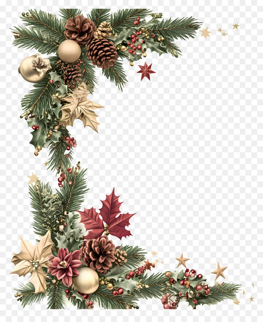 Le Coin De Noël，Branches De Pin PNG