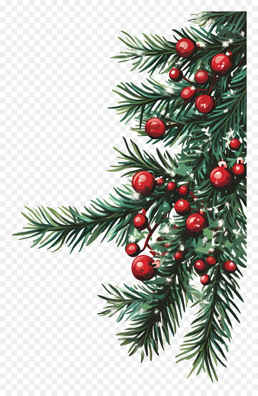 Le Coin De Noël，Branches De Pin PNG