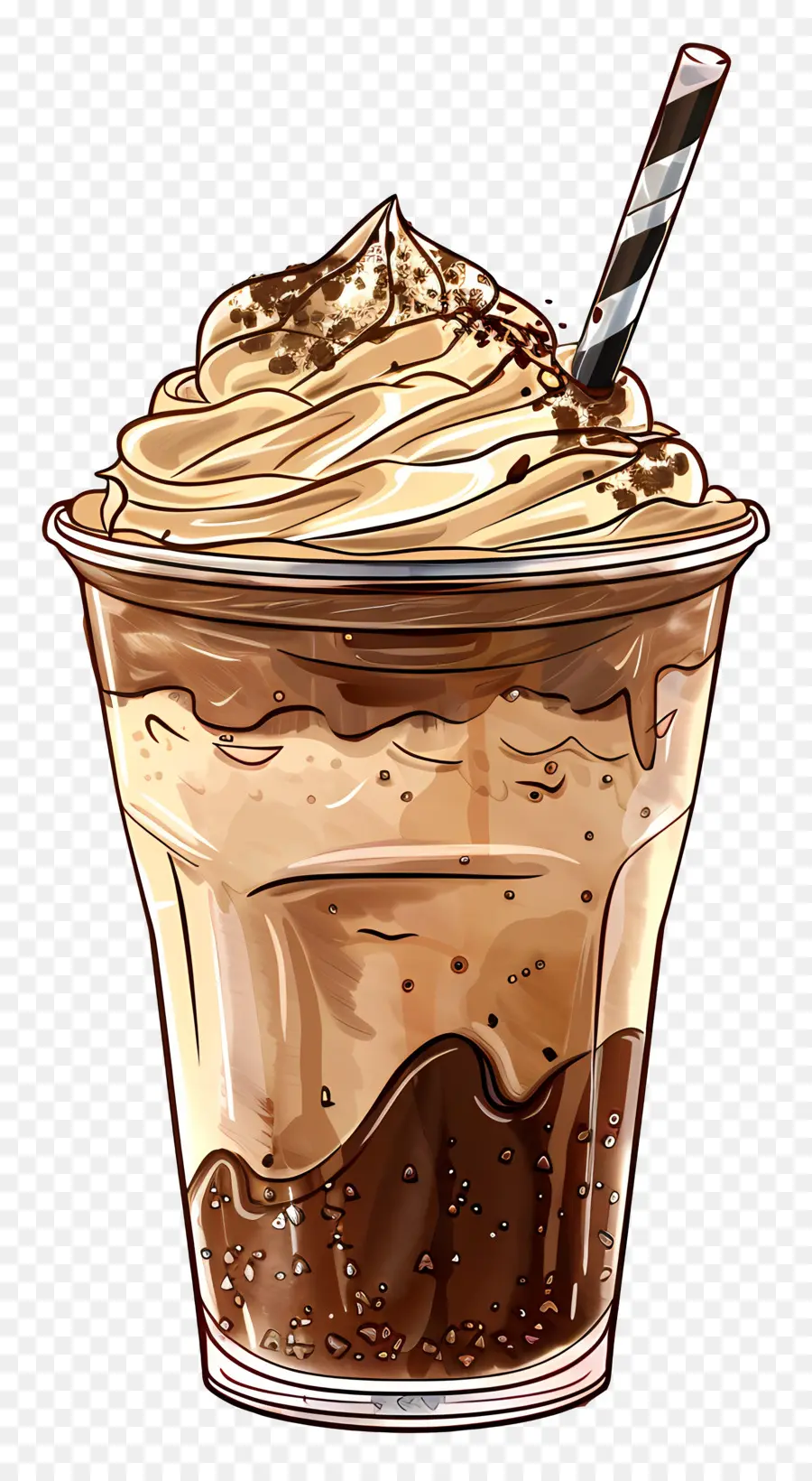 Frappuccino，Milk Shake Au Chocolat PNG