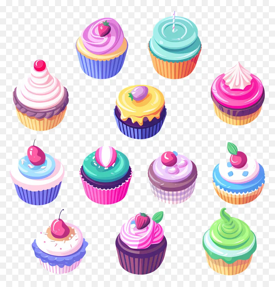 Petits Gâteaux，Petits Gâteaux Colorés PNG