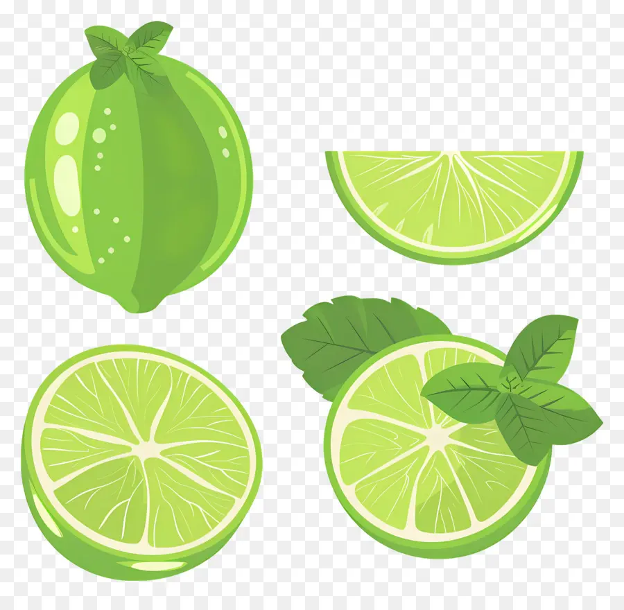 Citron Vert，Citron Vert Et Menthe PNG