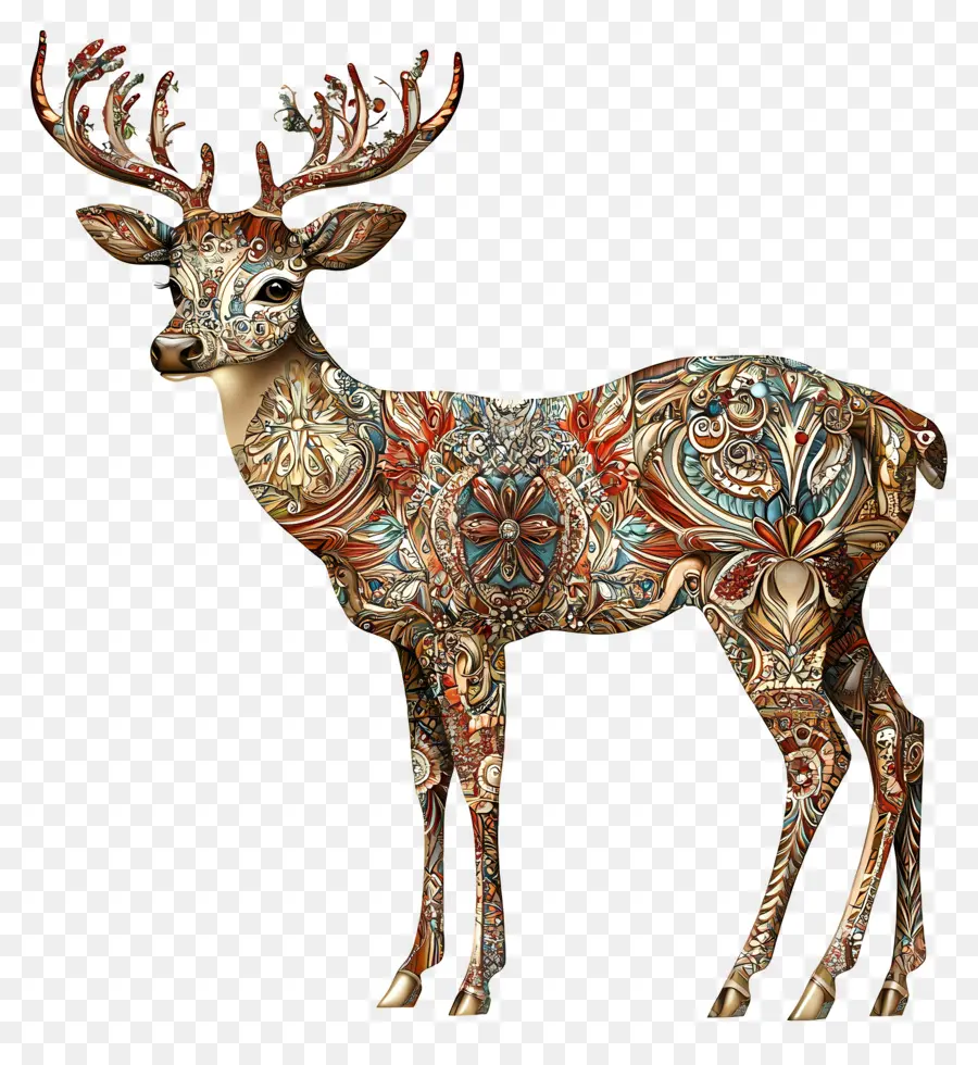 Cerf De Noël，Cerf Décoratif PNG