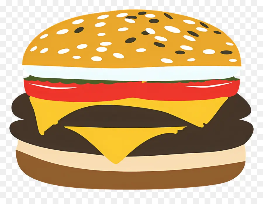 Logo De Hamburger，Burger Coloré PNG