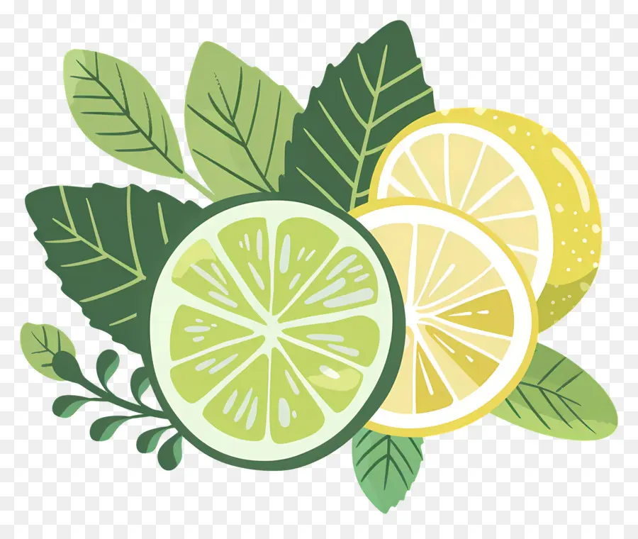 Citron Vert，Citron Vert Tranché PNG