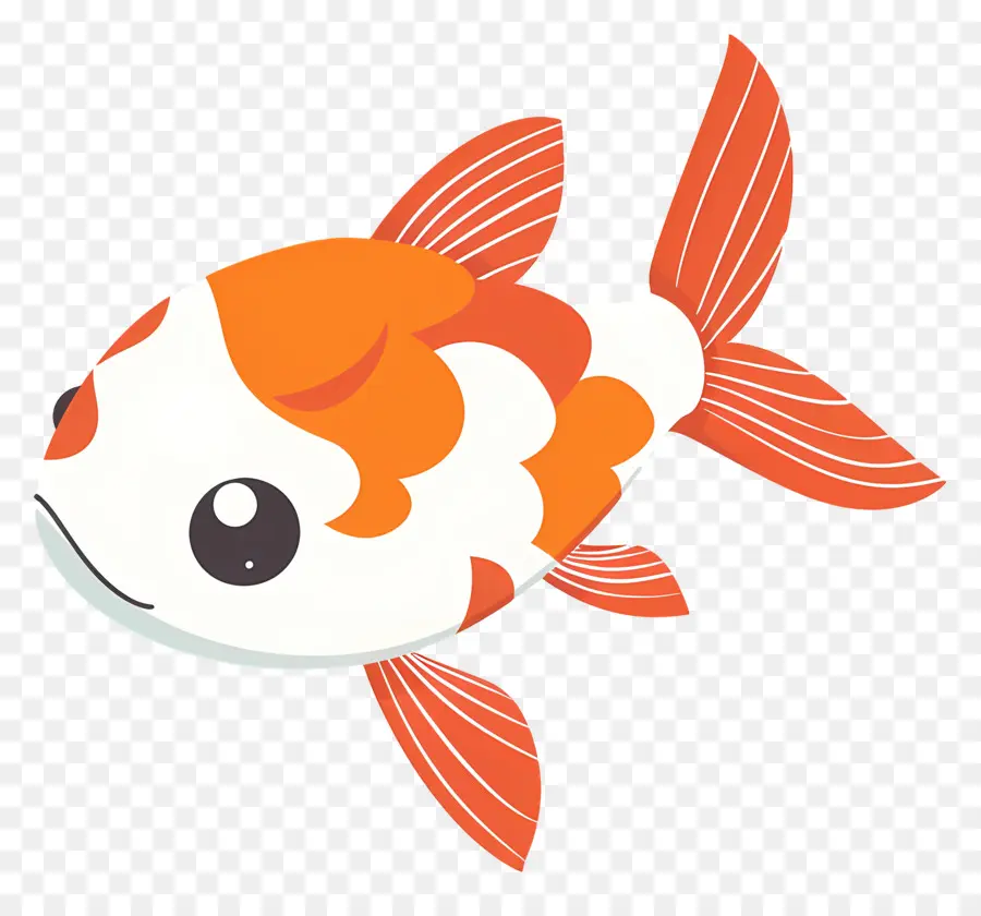 Poisson Koï，Poisson De Dessin Animé Mignon PNG