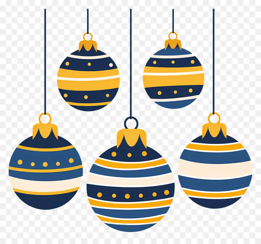 Boules De Noël Suspendues，Ornements De Noël PNG