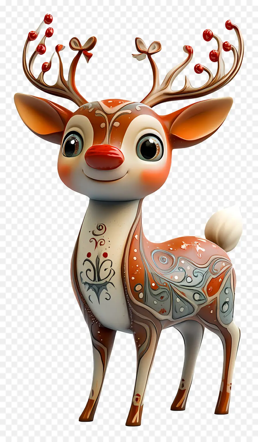 Cerf De Noël，Renne Mignon PNG