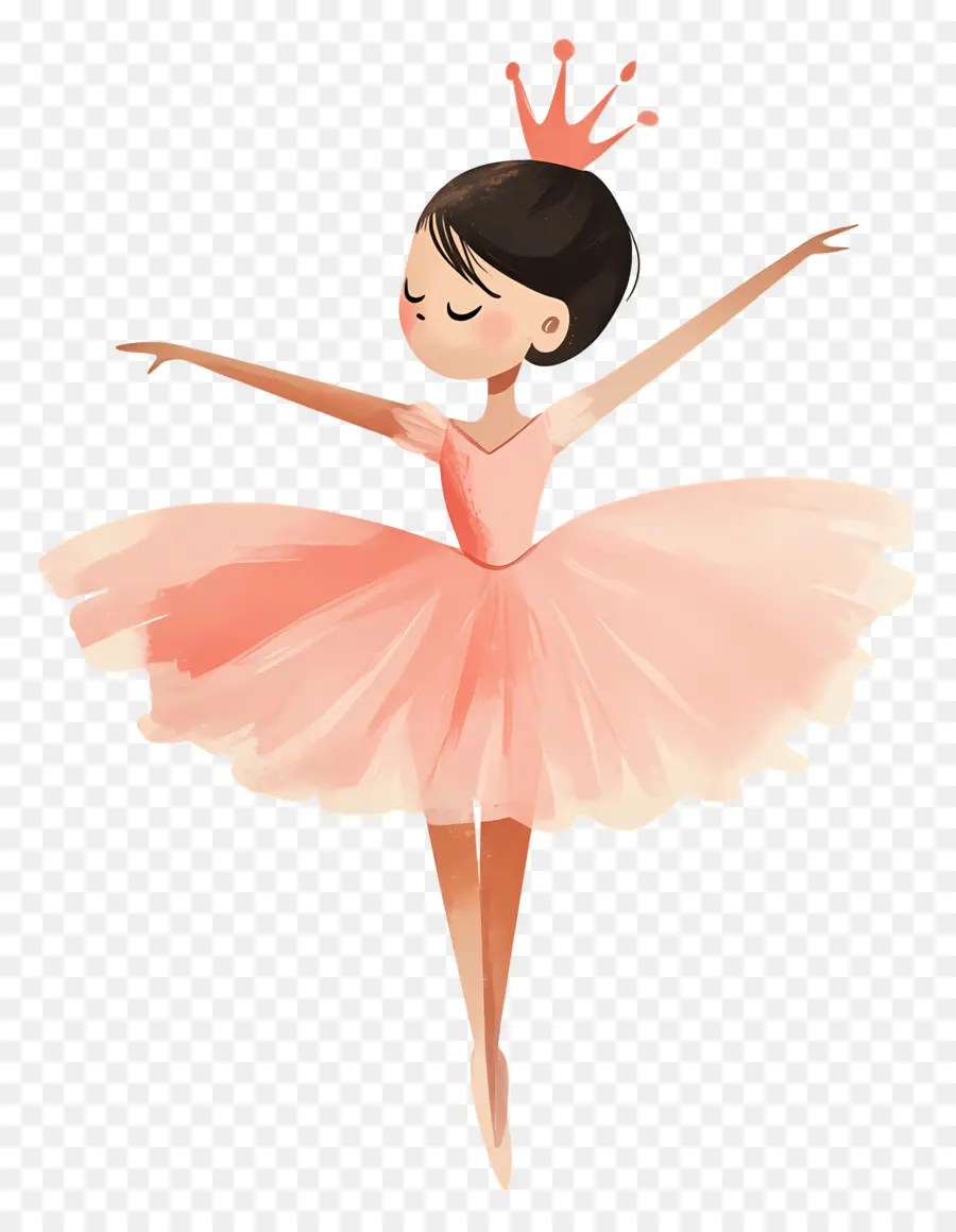 Ballet，Ballerine En Robe Rose PNG